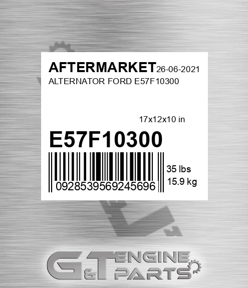 E57F10300 Alternator Ford E57f10300 for AFTERMARKET