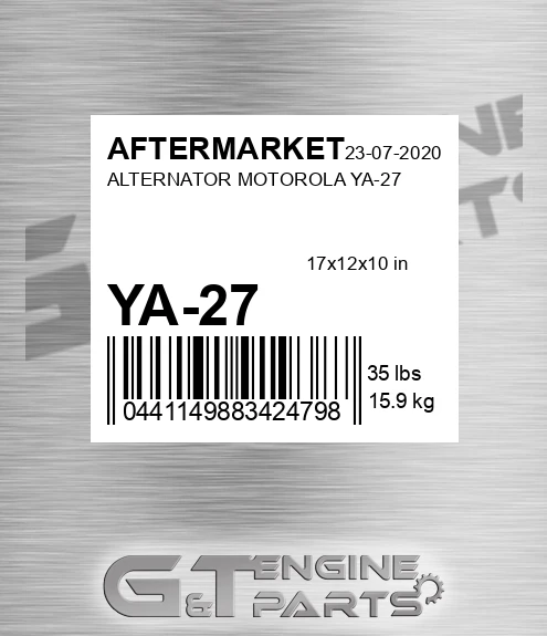 YA-27 Alternator Motorola Ya-27 for AFTERMARKET