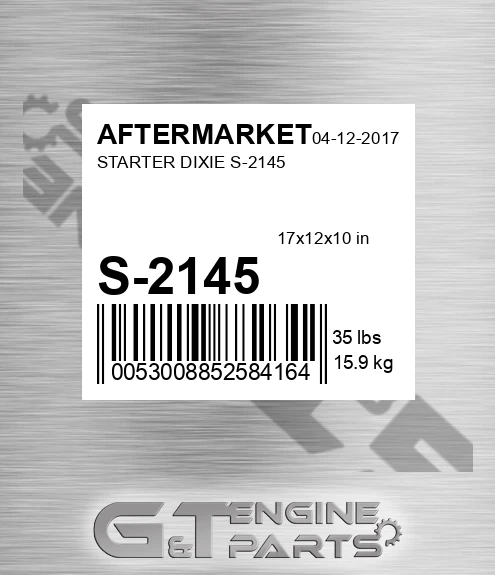 S-2145 Starter Dixie S-2145 for AFTERMARKET