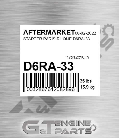 D6RA-33 Starter Paris Rhone D6ra-33 for AFTERMARKET