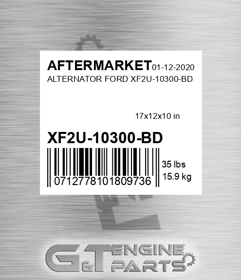 XF2U-10300-BD Alternator Ford Xf2u-10300-bd for AFTERMARKET
