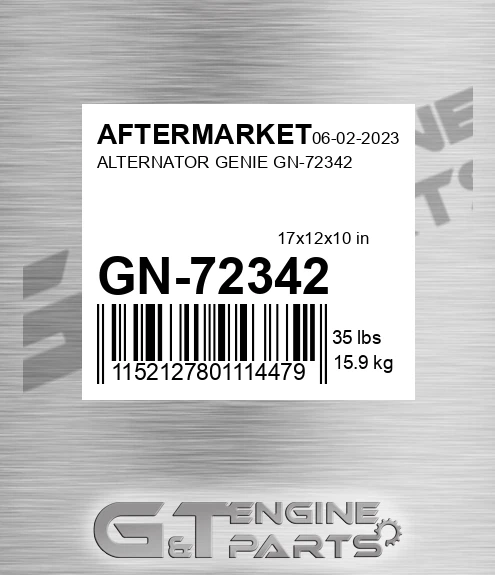 GN-72342 Alternator Genie Gn-72342 for AFTERMARKET
