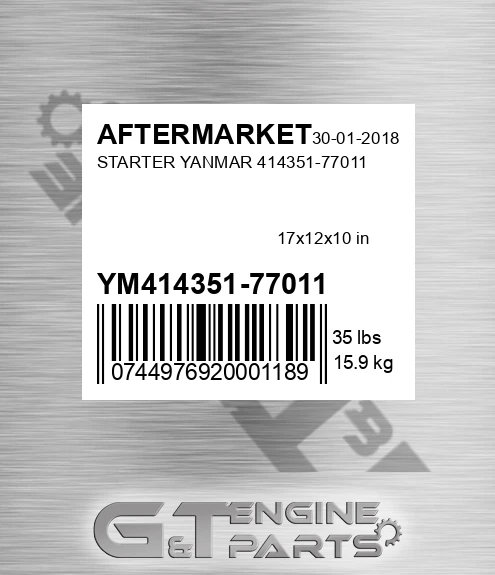 YM414351-77011 Starter Yanmar 414351-77011 for AFTERMARKET