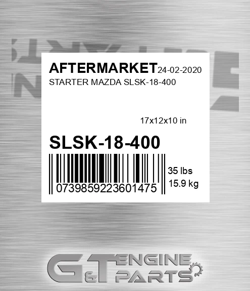 SLSK-18-400 Starter Mazda Slsk-18-400 for AFTERMARKET
