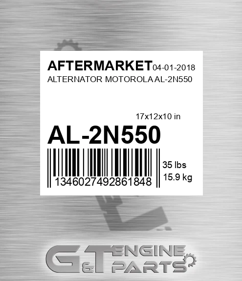 AL-2N550 Alternator Motorola Al-2n550 for AFTERMARKET