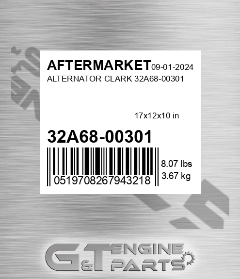 32A68-00301 Alternator Clark 32a68-00301