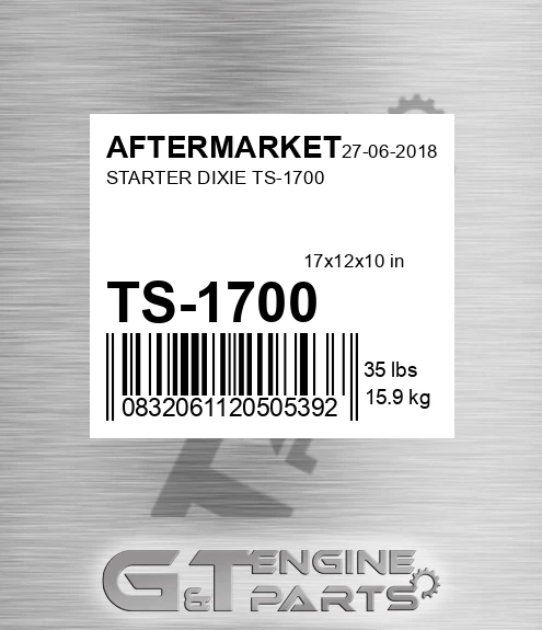 TS-1700 Starter Dixie Ts-1700 for AFTERMARKET