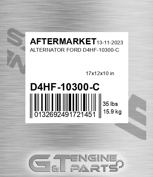 D4HF-10300-C Alternator Ford D4hf-10300-c for AFTERMARKET