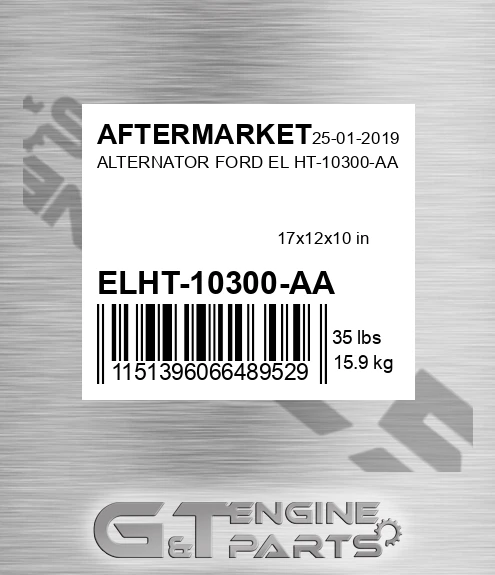 ELHT-10300-AA Alternator Ford El Ht-10300-aa for AFTERMARKET