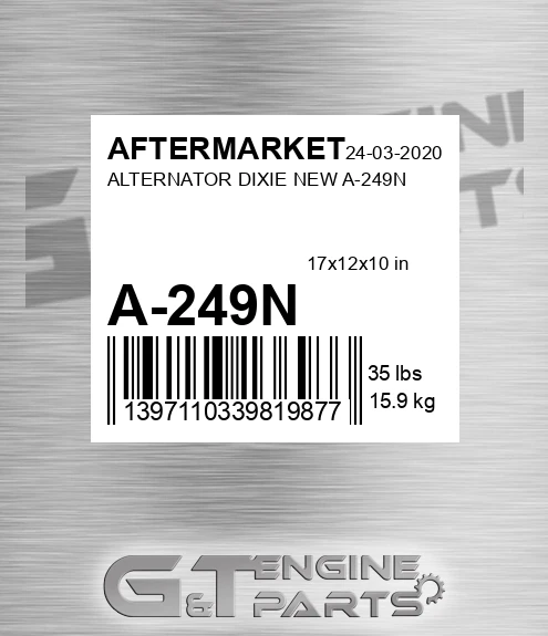 A-249N Alternator Dixie New A-249n for AFTERMARKET