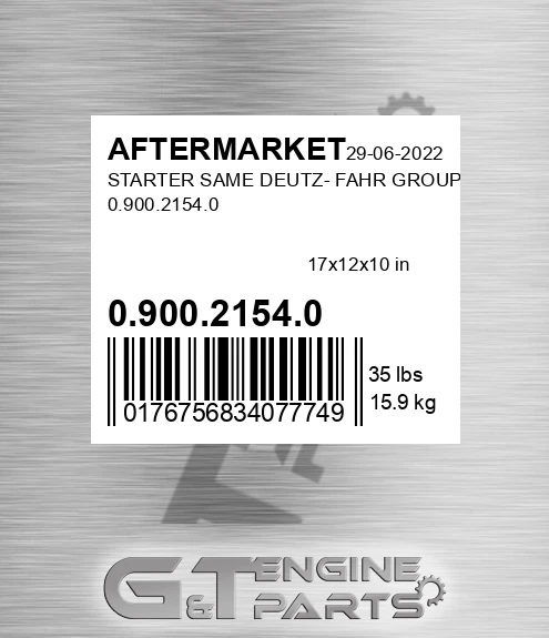 0.900.2154.0 Starter Same Deutz- Fahr Group for AFTERMARKET