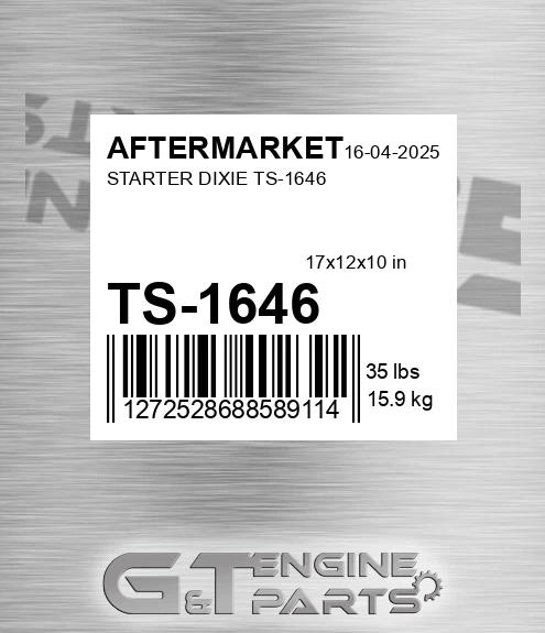 TS-1646 Starter Dixie Ts-1646 for AFTERMARKET