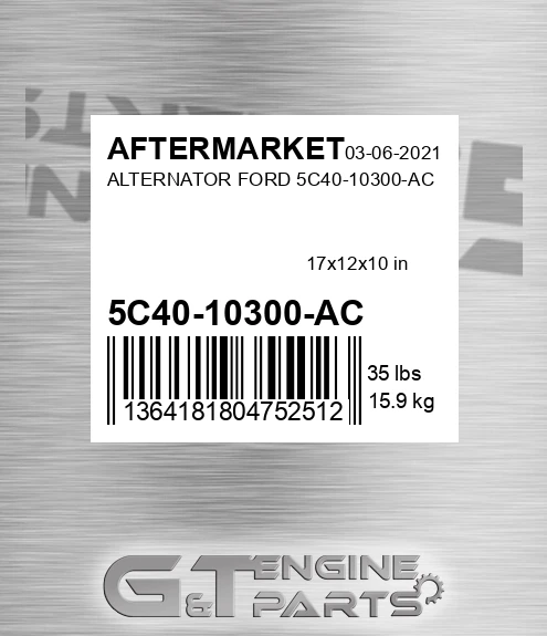 5C40-10300-AC Alternator Ford 5c40-10300-ac for AFTERMARKET