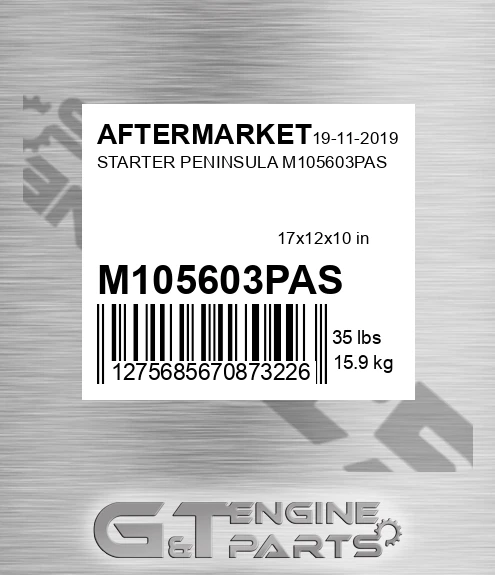 M105603PAS Starter Peninsula for AFTERMARKET