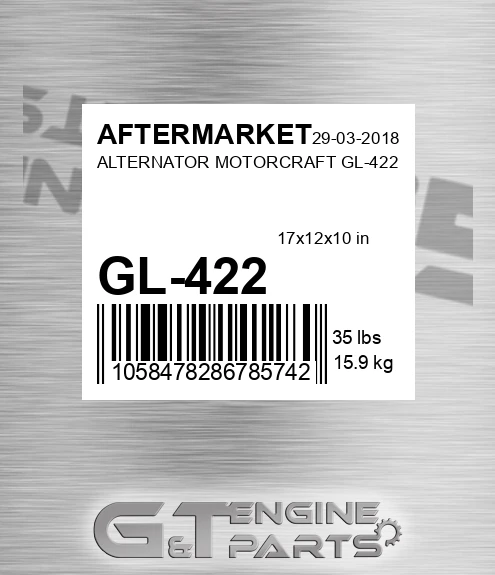 GL-422 Alternator Motorcraft Gl-422 for AFTERMARKET