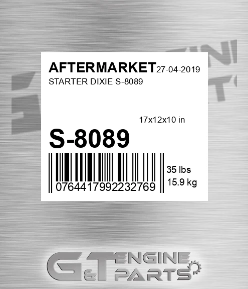 S-8089 Starter Dixie S-8089 for AFTERMARKET