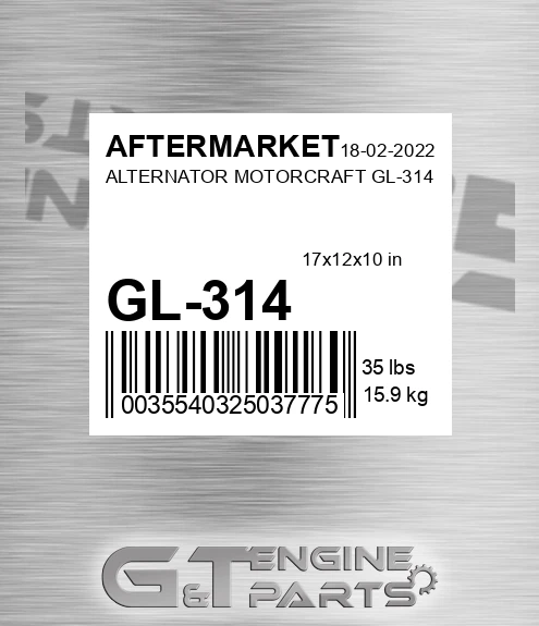 GL-314 Alternator Motorcraft Gl-314 for AFTERMARKET