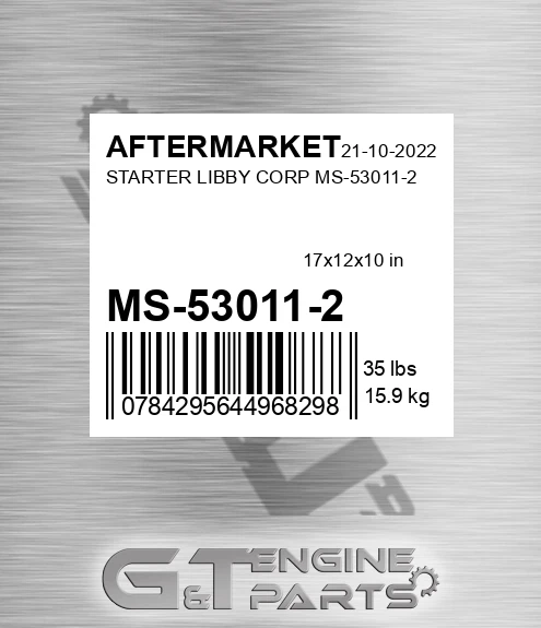 MS-53011-2 Starter Libby Corp Ms-53011-2 for AFTERMARKET