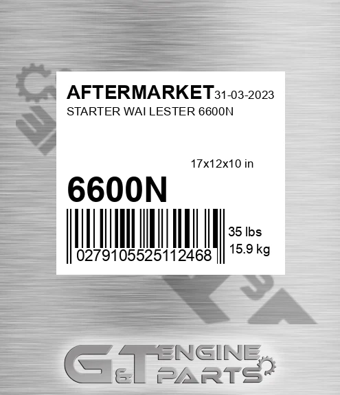 6600N Starter Wai Lester for AFTERMARKET