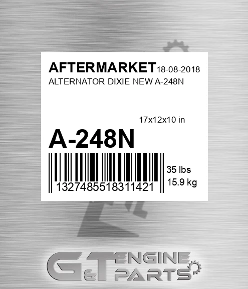 A-248N Alternator Dixie New A-248n for AFTERMARKET