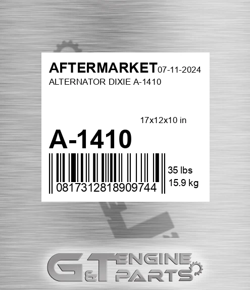 A-1410 Alternator Dixie A-1410 for AFTERMARKET