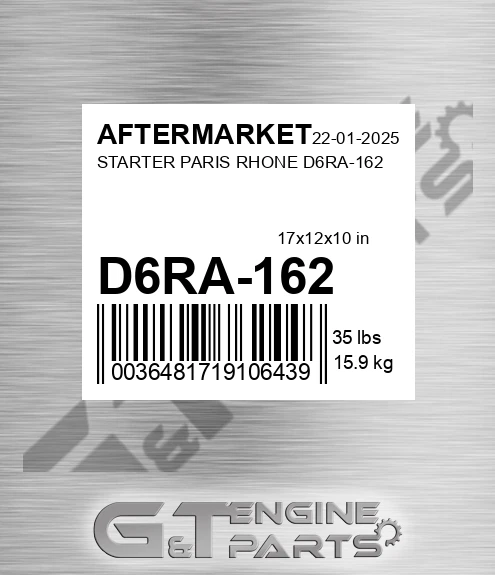 D6RA-162 Starter Paris Rhone D6ra-162 for AFTERMARKET