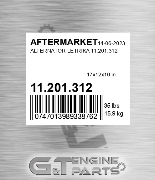 11.201.312 Alternator Letrika 11.201.312 for AFTERMARKET