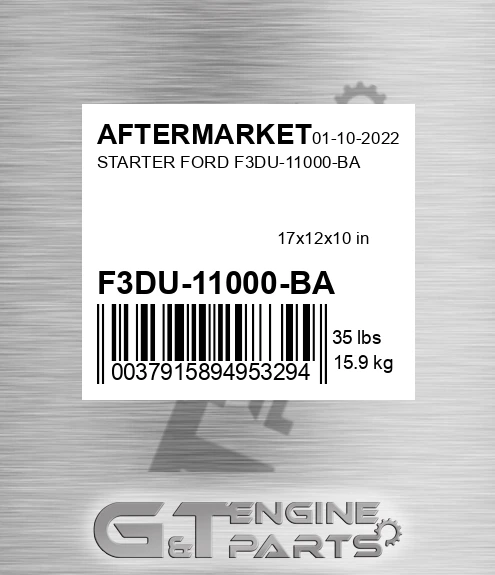 F3DU-11000-BA Starter Ford F3du-11000-ba for AFTERMARKET