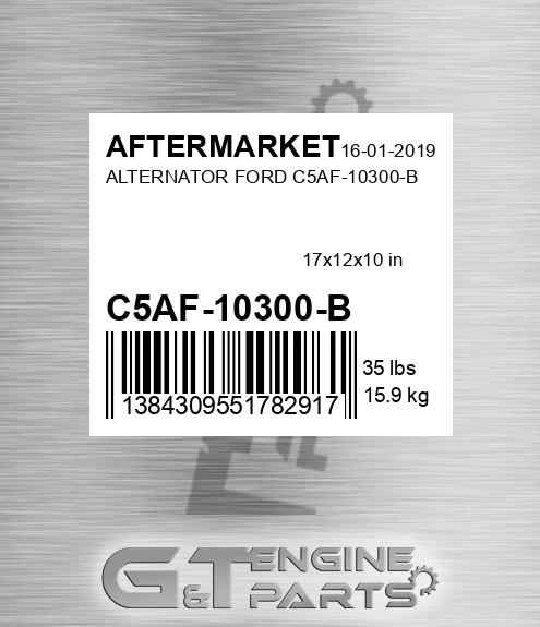 C5AF-10300-B Alternator Ford C5af-10300-b for AFTERMARKET