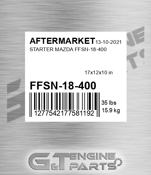 FFSN-18-400 Starter Mazda Ffsn-18-400 for AFTERMARKET