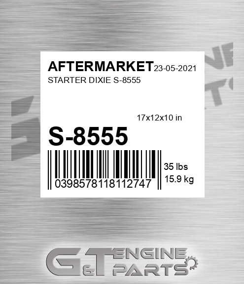 S-8555 Starter Dixie S-8555 for AFTERMARKET