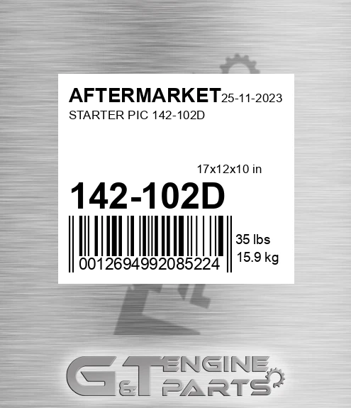 142-102D Starter Pic 142-102d for AFTERMARKET