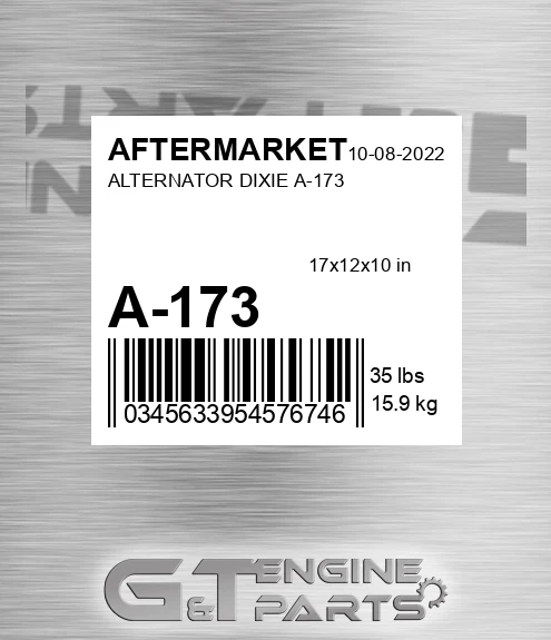 A-173 Alternator Dixie A-173 for AFTERMARKET