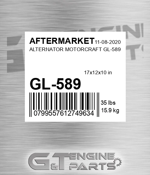 GL-589 Alternator Motorcraft Gl-589 for AFTERMARKET