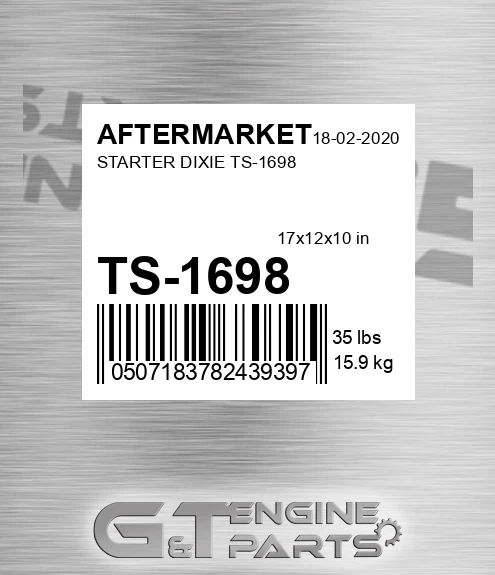 TS-1698 Starter Dixie Ts-1698 for AFTERMARKET