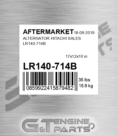 LR140-714B Alternator Hitachi Sales Lr140-714b for AFTERMARKET