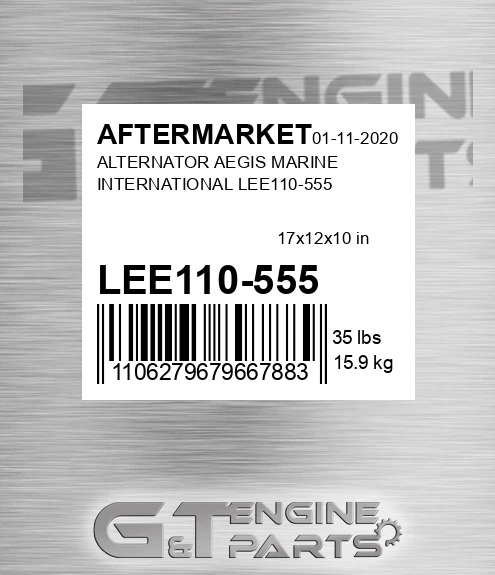 LEE110-555 Alternator Aegis Marine International Lee110-555 for AFTERMARKET
