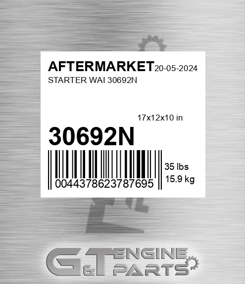 30692N Starter Wai for AFTERMARKET