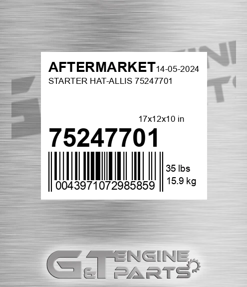 75247701 Starter Hat-allis for AFTERMARKET