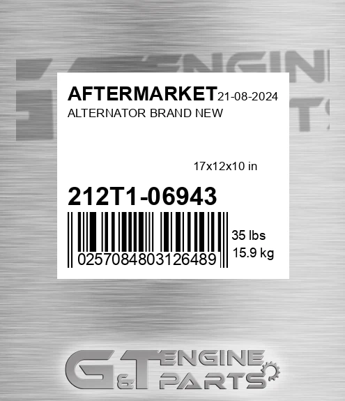 212T1-06943 Alternator Brand New for AFTERMARKET