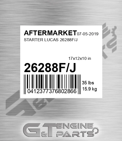 26288F/J Starter Lucas 26288f/j for AFTERMARKET