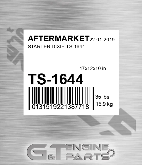 TS-1644 Starter Dixie Ts-1644 for AFTERMARKET
