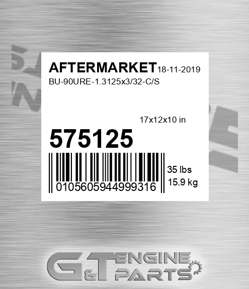 575-125 Bu-90ure-1.3125x3/32-c/s for AFTERMARKET