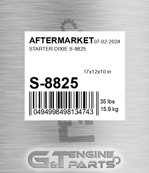 S-8825 Starter Dixie S-8825 for AFTERMARKET