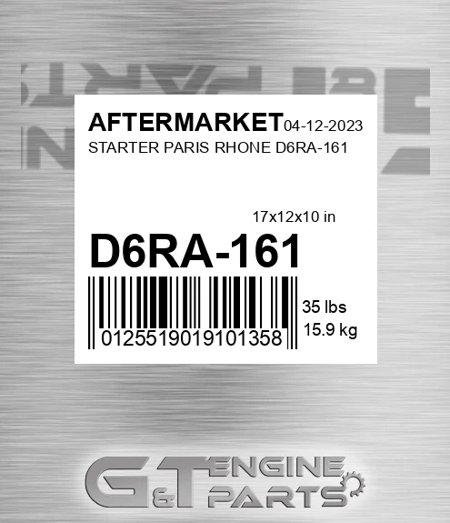 D6RA-161 Starter Paris Rhone D6ra-161 for AFTERMARKET