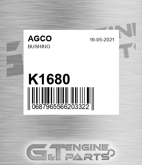 K1680 Bushing for AGCO