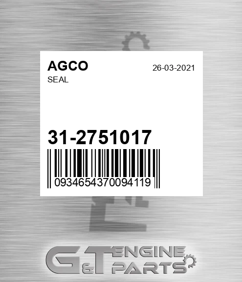 31-2751017 Seal for AGCO