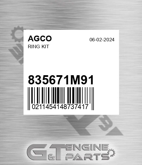 835671M91 Ring Kit for AGCO
