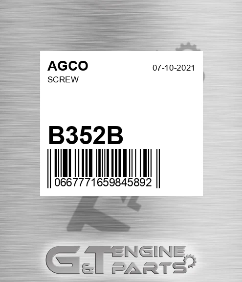 B352B Screw