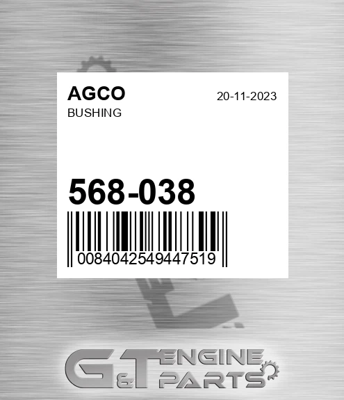 568-038 Bushing for AGCO
